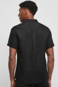 Сорочка з льону Medicine чоловіча колір чорний regular класичний комір (3345106)