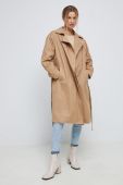 Пальто Medicine жіночий колір бежевий перехідний oversize