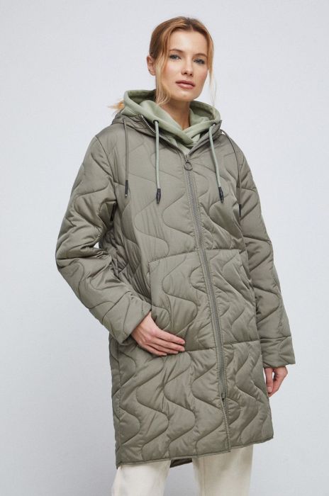 Пальто Medicine жіноче колір зелений зимове (2918189)
