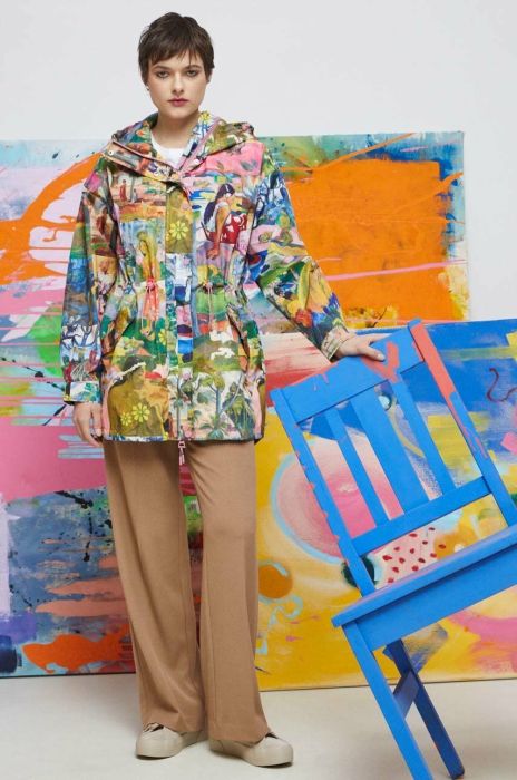 Пальто Medicine жіночий перехідний oversize колір барвистий (2979149)