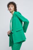 Піджак Medicine жіноча колір зелений однобортний однотонна