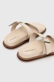 Шкіряні шльопанці Medicine жіночі колір бежевий
