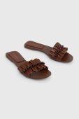 Шкіряні шльопанці Medicine жіночі колір коричневий