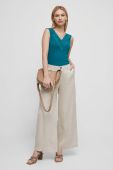Штани Medicine жіночі колір бежевий широке середня посадка (3281144)