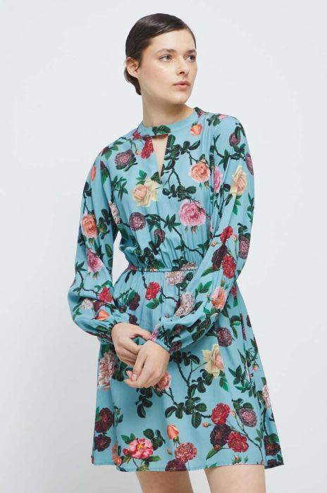 Сукня Medicine колір бірюзовий mini розкльошена (3047753)