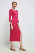 Сукня Medicine колір рожевий midi облягаюча