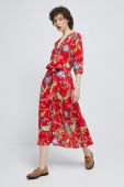 Сукня Medicine колір червоний midi розкльошена (3267715)