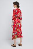 Сукня Medicine колір червоний midi розкльошена (3267715)