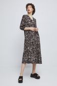 Сукня Medicine колір чорний maxi розкльошена (3197866)