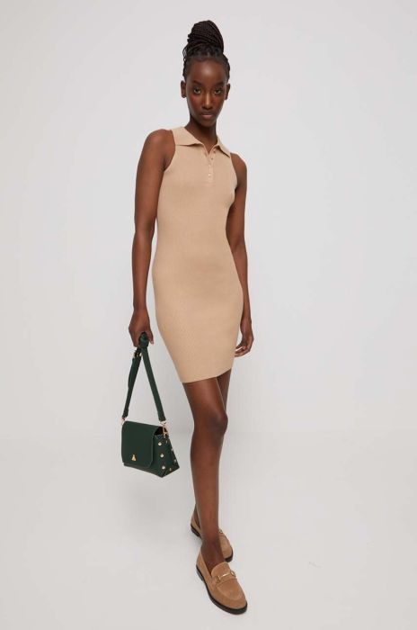 Сукня Medicine колір бежевий mini облягаюча (3236256)