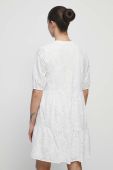 Бавовняна сукня Medicine колір білий mini розкльошена