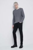 Бавовняний светр Medicine чоловічий колір сірий легкий