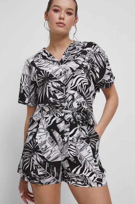 Шорти Medicine жіночі колір чорний візерунок висока посадка (3259002)