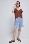 Джинсові шорти Medicine жіночі однотонні середня посадка колір блакитний (3227363)