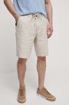 Лляні шорти Medicine колір бежевий (3314706)