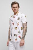 Бавовняна футболка Medicine колір білий візерунок (3319323)