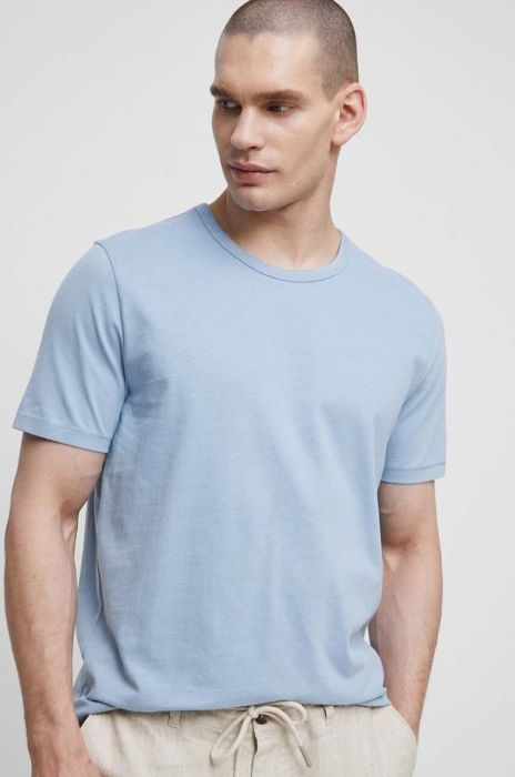 Бавовняна футболка Medicine однотонний колір блакитний (3341229)
