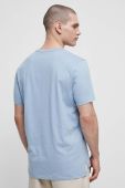 Бавовняна футболка Medicine однотонний колір блакитний (3341229)