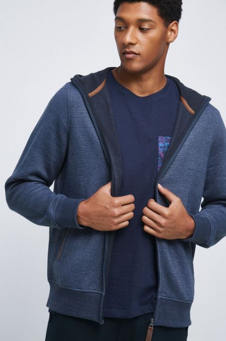 Кофта Medicine чоловіча колір синій візерунок