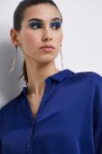 Сорочка Medicine жіноча колір синій relaxed класичний комір