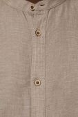 Сорочка з льону Medicine чоловіча колір бежевий regular зі стійкою (2303532)
