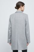 Пальто з домішкою вовни Medicine колір сірий перехідне двобортне