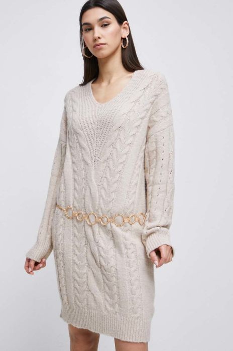 Сукня Medicine колір бежевий mini oversize