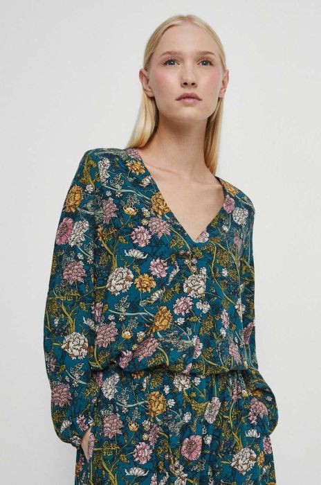 Блузка Medicine жіноча колір бірюзовий візерунок (3460198)