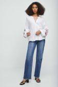 Блузка Medicine жіноча колір білий з аплікацією (3468555)