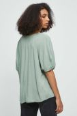 Блузка Medicine жіноча колір зелений однотонна (3398829)