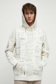 Блузка Medicine чоловіча колір білий з капюшоном візерунок