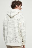 Блузка Medicine чоловіча колір білий з капюшоном візерунок
