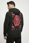 Кофта Medicine чоловіча колір чорний з капюшоном з принтом (3545499)