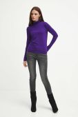 Лонгслів Medicine жіночий колір фіолетовий гольф