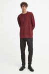 Бавовняна кофта Medicine колір бордовий однотонна