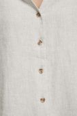 Сорочка з льону Medicine колір бежевий relaxed зі стійкою
