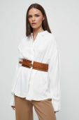 Сорочка Medicine жіноча колір білий relaxed класичний комір (3573064)