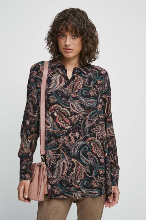 Сорочка Medicine жіноча колір чорний regular класичний комір (3561138)