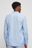 Сорочка з льону Medicine regular класичний комір колір блакитний (3349669)