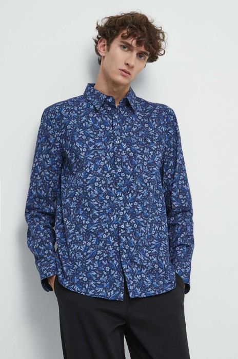 Сорочка Medicine чоловіча колір синій regular класичний комір (3452386)