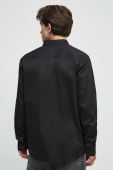 Бавовняна сорочка Medicine чоловіча колір чорний regular комір button-down