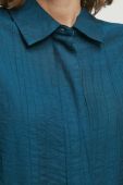 Сорочка Medicine жіноча колір бірюзовий relaxed класичний комір (3375897)