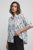 Сорочка Medicine жіноча колір білий relaxed класичний комір (3400260)