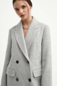 Пальто з домішкою вовни Medicine колір сірий перехідний двобортний (3628579)