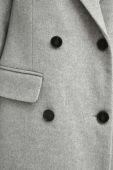 Пальто з домішкою вовни Medicine колір сірий перехідний двобортний (3628579)