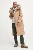 Пальто Medicine жіночий колір бежевий зимовий oversize