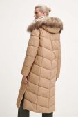 Пальто Medicine жіночий колір бежевий зимовий oversize