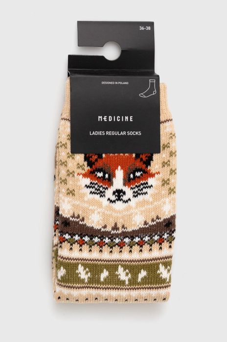 Шкарпетки Medicine жіночі колір бежевий
