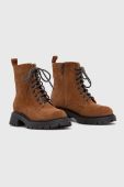 Замшеві черевики Medicine колір коричневий на платформі злегка утеплена