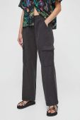 Штани Medicine жіночі колір сірий широке висока посадка